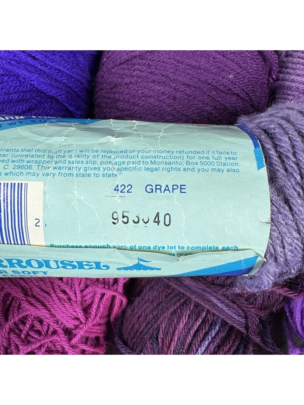 Yarn Mix Lot Shades of Purple Skeins Cake Balls Knit Crochet Destash Coats Clark